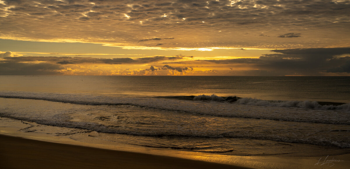 Sunrise over the Atlantic at Trancoso — photograph by Lawrence Leyderman