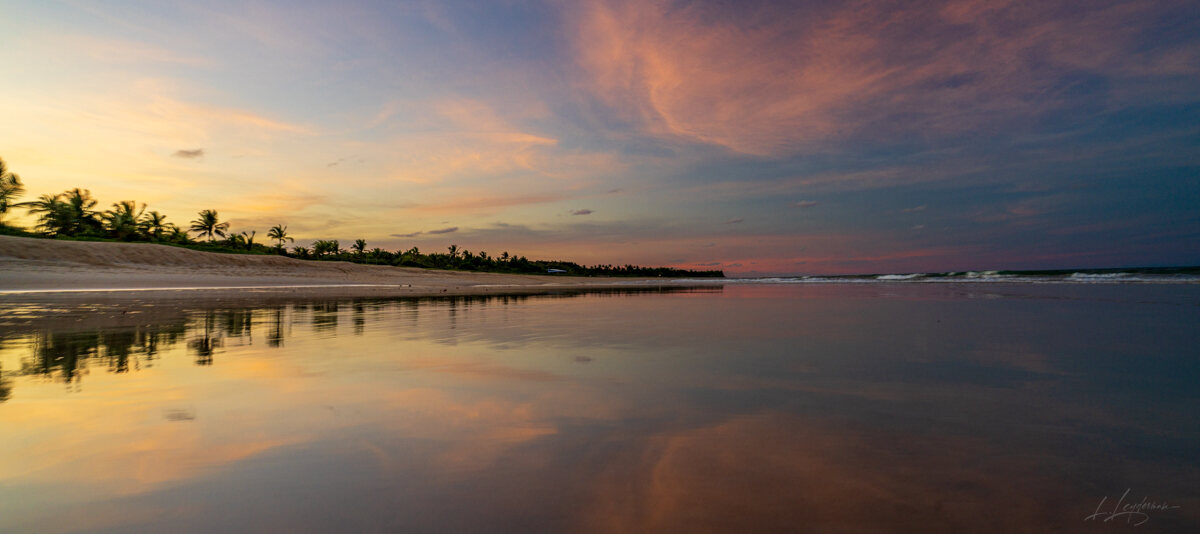 Sunrise over the Atlantic at Trancoso — photograph by Lawrence Leyderman
