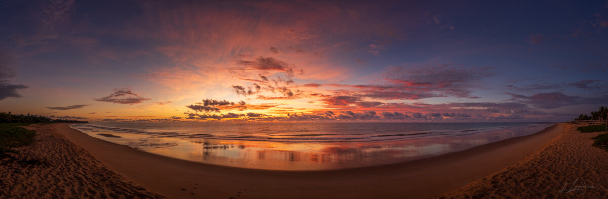Sunrise over the Atlantic at Trancoso — photograph by Lawrence Leyderman