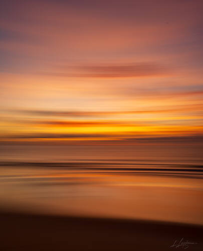 Abstract colors of sea and sky, Trancoso — photograph by Lawrence Leyderman