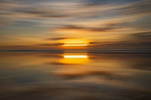 Abstract colors of sea and sky, Trancoso — photograph by Lawrence Leyderman