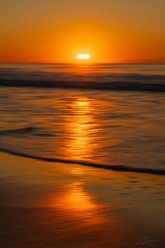Abstract colors of sea and sky, Trancoso — photograph by Lawrence Leyderman