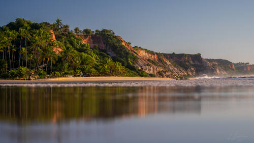 Palms, mangroves and coastline around Trancoso — photograph by Lawrence Leyderman