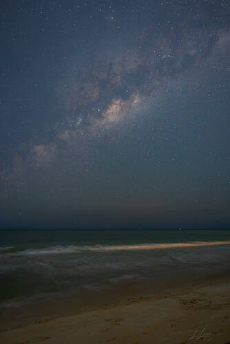 Night sky and Milky Way over Trancoso — photograph by Lawrence Leyderman