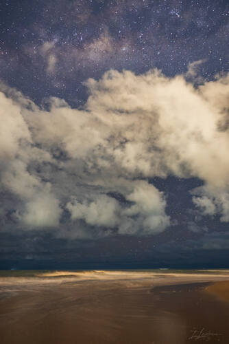 Night sky and Milky Way over Trancoso — photograph by Lawrence Leyderman