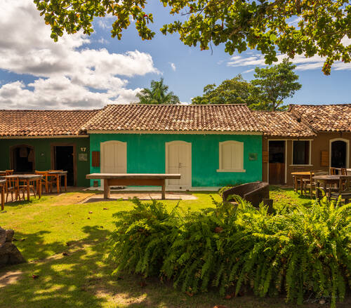 The village of Trancoso, Bahia — photograph by Lawrence Leyderman
