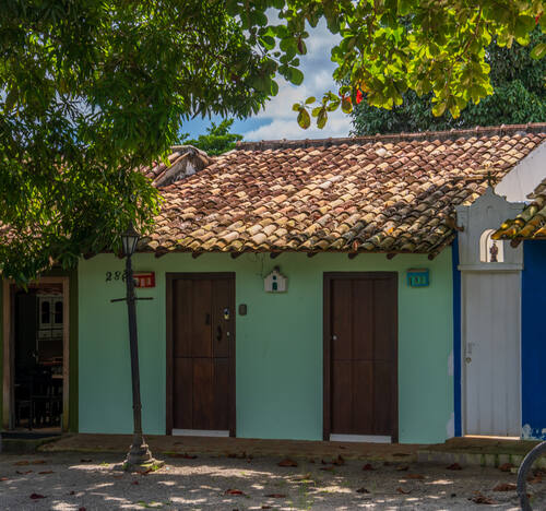 The village of Trancoso, Bahia — photograph by Lawrence Leyderman