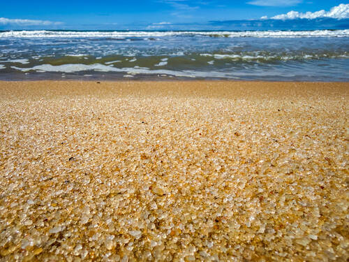 Tidal sand patterns at low tide, Trancoso — photograph by Lawrence Leyderman