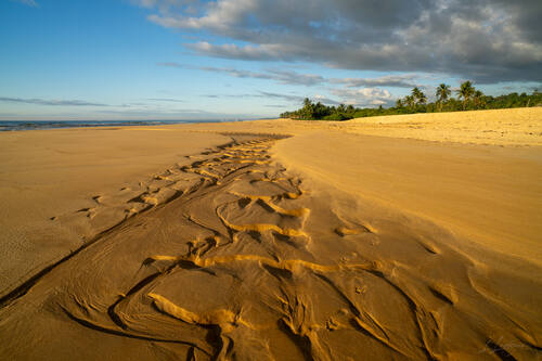 Tidal sand patterns at low tide, Trancoso — photograph by Lawrence Leyderman
