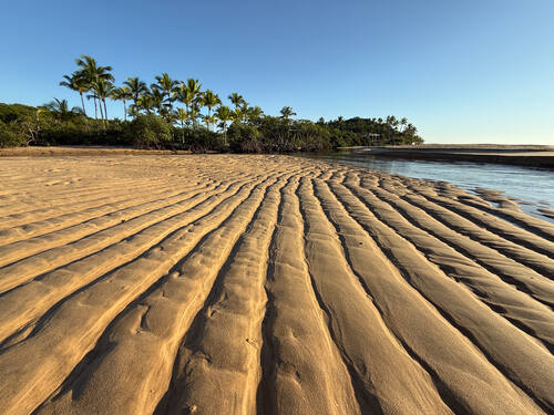 Tidal sand patterns at low tide, Trancoso — photograph by Lawrence Leyderman