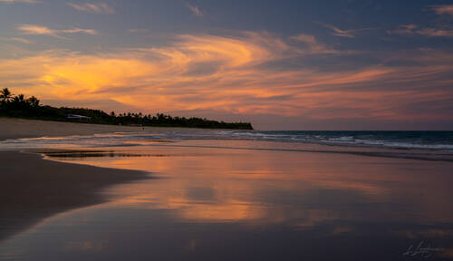 Sunrise over the Atlantic at Trancoso — photograph by Lawrence Leyderman