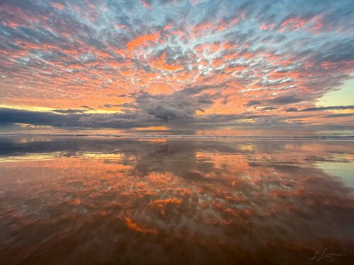 Sunrise over the Atlantic at Trancoso — photograph by Lawrence Leyderman